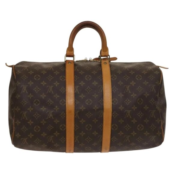 LOUIS VUITTON Monogram Keepall 55 Boston Bag M41424 LV Auth 134846 - Picture 3 of 16
